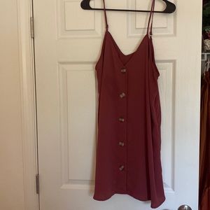 Zenana Brick Colored Button Detail dress